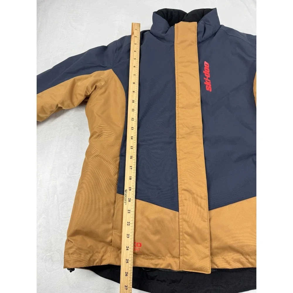 Ski-Doo Vasa jacket Women's Medium Dark Gray Tan Long Sleeve‎ Full Zip Outdoor